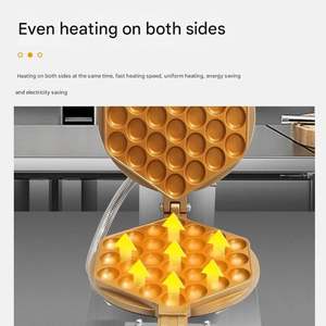 เครื่องทำขนมวาฟเฟิลกรวยลายสก็อตแบบไฟฟ้า พร้อมระบบควบคุมเชิงพาณิชย์ เคลือบสารกันติด - Product Image 4