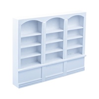 Mini bibliothèque en bois pour maison de poupée, étagère de présentation, accessoires de meubles DIY