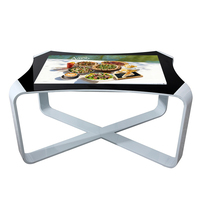Table tactile interactive 4K avec écran blanc, kiosques publicitaires d'intérieur avec lecture vidéo HD