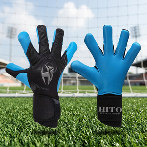 Gants de gardien de but professionnels de football neufs en gros, avec caoutchouc injecté sur le dos, de haute qualité - Product Image 4