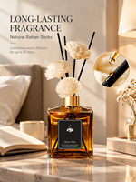 Diffuseur de parfum d'ambiance de luxe longue durée avec bâtonnets floraux, flacon de parfum d'intérieur