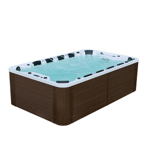 Baignoire extérieure en acrylique pour 12 personnes, massage, surf, piscine intégrée à température constante, villa SPA, source chaude - Product Image 3