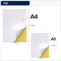 Étiquettes adhésives A4, papier autocollant vierge pour imprimantes laser et jet d'encre, feuilles autocollantes blanches imprimables pour l'expédition KAIYU