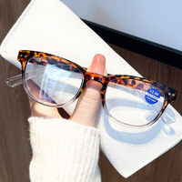 Contraste de couleur clou de riz charnière à ressort anti lumière bleue cadre rond femmes lunettes correctives lunettes optiques de lecture flexibles