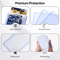 JUZI Protège-cartes de sport en PVC personnalisés 130pt taille standard pour cartes Pokémon, de baseball et TCG, Top Loaders 5.2MM