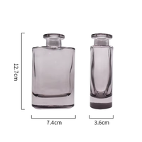 Bouteille en verre noir mat de 150 ml pour diffuseur à bâtonnets avec bouchons, idéale pour l'aromathérapie à domicile et les contenants d'huiles essentielles parfumées – Vente en gros