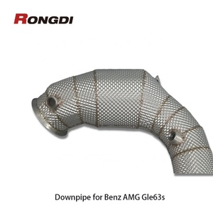 ท่อลงไอเสียแบบ High Flow Catted 200 Cell สแตนเลส 304 หนา 1.5 มม. สำหรับ Mercedes Benz GLE63S GLS63 M177 4.0T - Product Image 4