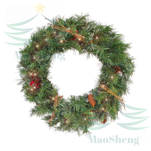 Guirnalda Navideña Preiluminada con LED, Decoración Artificial para Puerta, Adorno Navideño para el Hogar, Venta al por Mayor de Fábrica - Product Image 2