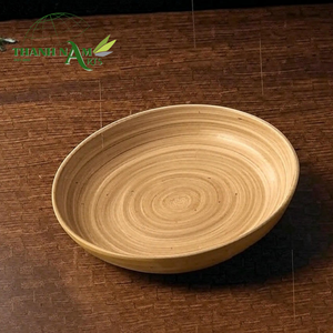 Assiette à manger en bambou classique réutilisable de haute qualité plats alimentaires décoratifs fabriqués à la main du Vietnam - Product Image 5