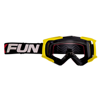 Masque Enduro anti-buée de type 18, masques de fête noirs/jaunes
