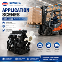 Moteur de chariot élévateur diesel d'origine QuanChai 4B2-45M22, 32 kW, 2600 tr/min, 2,27 L, 4 cylindres, pour chariot élévateur de 1,5 à 1,8 tonne
