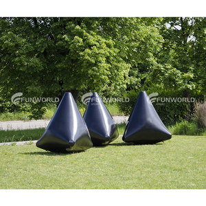 <span class=keywords><strong>Planet</strong></span> Custom PVC Kommerzielle Wasser-Event-Dreieckmarkierungsboje, aufblasbare Triathlon-Schwimmboje, gelb, für Rennmarkierungen - Product Image 5