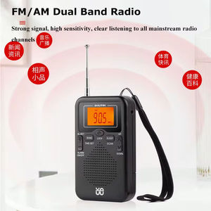 Factory EU Band Digital AM FM Radio Clock Controlled LCD Display Auto Search Sleep Timer ABS Plastic 67g Lightweight Pocket - Product Image 4