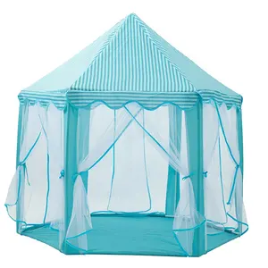 Kinder Prinses Tent Muggenwerend Ademend Zeshoekige Tent Ouder-Kind Interactief Speelhuis Indoor Kasteel