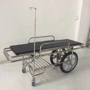 Camilla médica de acero inoxidable para centro de emergencias, carro de rescate de coche, cama de transferencia de cirugía - Product Image 2