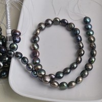 Perles de culture d'eau douce noires naturelles à fort lustre, qualité AA, baroques, 10 mm, sans noyau, en vrac, pour DIY, origine CN ZHE