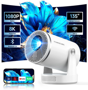 Projecteur Portable 2026 Android 14 HY320 Pro 1080P 300 Lumens 8K WiFi 6 BT5.4 avec Auto Focus, Correction Trapézoïdale et Évitement d'Obstacles - Product Image 1