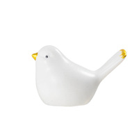 Figurine d'oiseau en céramique, style nordique abstrait, petit ornement d'oiseau, finition mate, décoration pour étagère, console TV, sculpture de table, cadeau pour la maison