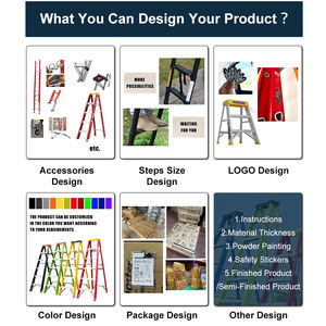 เก้าอี้บันไดเหล็กอลูมิเนียมสำหรับงานหนักรับน้ำหนักได้สูงสุด150กก. เก้าอี้บันไดเหล็ก3ขั้นแบบพับได้แบบบางพกพา - Product Image 5