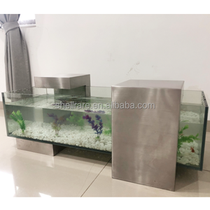 Table d'<span class=keywords><strong>aquarium</strong></span> en verre, réservoir <span class=keywords><strong>de</strong></span> poissons avec acier inoxydable et verre, prix garanti - Product Image 4