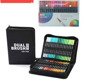 Stylos pinceaux professionnels à double pointe 72 couleurs - Ensemble de marqueurs aquarelles à pointe fine et pinceau pour artistes, débutants et adultes, livres de coloriage - Product Image 5