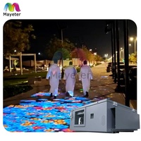 Terrain de jeux extérieur avec capteur d'hologramme 3D Projection sol interactif immersif avec système de projection