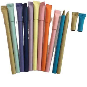 Promotional cardboard Ballpoint Pen cap off Eco Friendly recycled paper pen