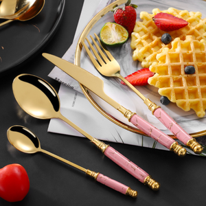 DFC0136 European Vintage Coffee Spoon Stainless Steel Small Spoon Fruit <b>Fork</b> Delicate <b>Dessert</b> Spoon Afternoon Tea Stirring Spoon - Product Image 3