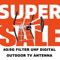 Aangepaste hoogwaardige fabrieksdirecte digitale UHF buitenantenne voor HDTV Freeview 4K signaalontvangst DVBT2 4G/5G filter antenne