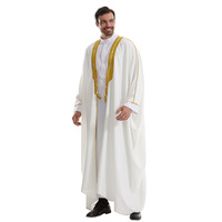 CCY Haute Qualité Épais Musulman Dubaï Hommes Bisht Islamique Eid Arabie Saoudite Bachelor Discours Thobe Abaya Kaftan Jubbah Brodé