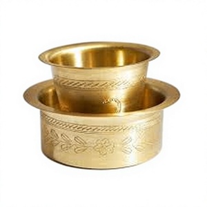 Juego de Dabaras Portátiles Desmontables de Dos Niveles y 2 Compartimentos, de Latón Indio, Marca King International, Materiales Seguros, Capacidad de 0-1L, para Adolescentes - Product Image 1