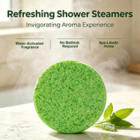 Tablettes de douche aromatiques vertes aux huiles essentielles, bombes de bain effervescentes pour spa, eucalyptus menthe, relaxantes, anti-stress, kit spa à domicile