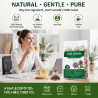 Teh Biji Milk Thistle Alami Sachet Pembersih Hati Harian, Campuran Vitalitas Sirkulasi Metabolik, Menenangkan Panas Dalam
