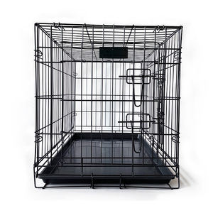 Rarewe <span class=keywords><strong>Pet</strong></span> malzemeleri özel yavru köpek kafesi çift kapılı güçlendirilmiş Metal tel katlanabilir büyük ağır <span class=keywords><strong>Pet</strong></span> köpek sandık köpek kafesi - Product Image 3