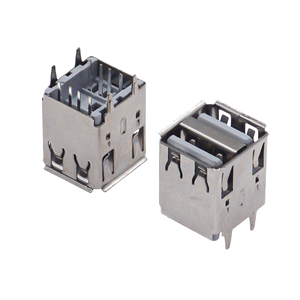 Puerto USB 2.0 A Hembra de Bajo Perfil de 10.0 mm, Montaje Vertical con Pines de Seguridad y Diseño Recto (Negro/Verde/Beige) - Product Image 5