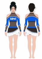 Ensemble de costumes de pom-pom girl avec logo personnalisé de haute qualité Uniformes de conception imprimés en polyester respirant avec strass pour pom-pom girl