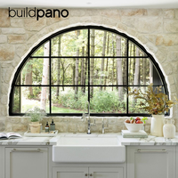Ventana de Aluminio, Fabricante Chino, Ventana de Persiana Oscilobatiente Personalizada, Forma Circular para Uso Exterior