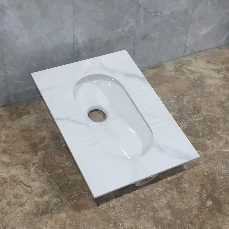 しゃがむ鍋トイレトイレ大理石デザイン岩スラブしゃがむトイレ中国卸売業者