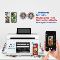 Petite imprimante UV à plat A5 de bureau avec fonction d'importation par numérisation de téléphone portable pour l'impression de coques de téléphone DIY et de cadeaux en acrylique
