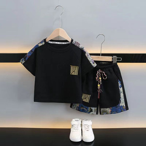 Traje de Verano para Niños, Nuevo Estilo, Traje de Pantalones Cortos de Manga Corta para Niños - Product Image 5