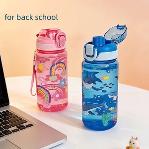 Vaso de Agua de 20oz <span class=keywords><strong>para</strong></span> Niños con Pajita, Botella de Agua Deportiva de Verano <span class=keywords><strong>para</strong></span> Niños, Linda Botella Infantil con Pajita - Product Image 2