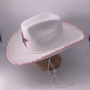 Customized Sequins Star Decorated Cowgirl <b>Hat</b> <b>for</b> Kids <b>for</b> Outdoor Birthday Parties Available Children's Size Wholesale Cowboy - Product Image 4