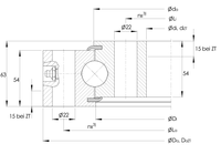 Roulement d'orientation optimisé pour charges lourdes VSU250955 10-25 0955 SD.1055.25.00.B 060.25.0955 – Qualité stable garantie