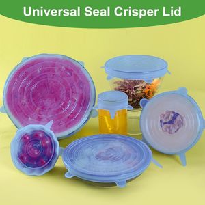 <span class=keywords><strong>Tapas</strong></span> Elásticas de Silicona Reutilizables, Envoltorios Herméticos para Alimentos, Mantienen los Alimentos Frescos, Sellan Tazones, Uso en la Cocina - Product Image 6