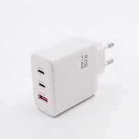 Chargeur mural USB C 65W Chargeur rapide USB C Bloc 3 ports PD Adaptateur secteur Prise murale Multiport Type C Bloc de charge Cube