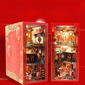 บ้านจิ๋ว Twilight Cabin Book Nook ชุดประกอบเอง 3 มิติ ตัวต่อไม้ ประกอบด้วยมือ ของขวัญงานฝีมือ รับผลิตแบบ ODM OEM - Product Image 4