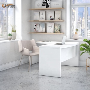 <span class=keywords><strong>L</strong></span> a forma di bianco puro home office portable home office mobili <span class=keywords><strong>antico</strong></span> ufficio contatore scrivania bellezza bianco di affari scrivania di cancelleria - Product Image 4
