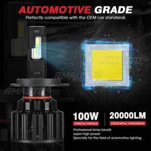 Ampoules de phares de voiture LED H4 9-32V, 2 pièces, 50W, 10000LM, étanches IP68, lampes automobiles 6000K - Product Image 5