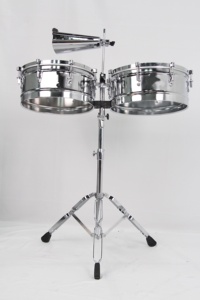 Vente flash : Timbales en métal de 13/14 pouces - Tambour d'entraînement professionnel résistant à l'eau - Percussion latine pour l'entraînement et les répétitions - Product Image 2