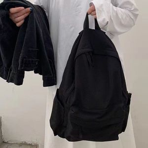 Mochila versátil de color sólido para escuela secundaria y preparatoria, y mochila escolar de gran capacidad - Product Image 3